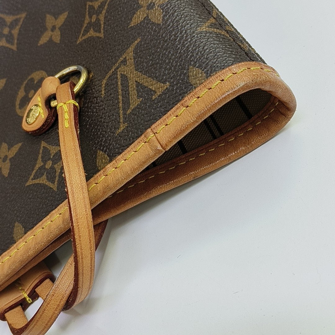 NEVERFULL MM Monogram Coated Canvas Brown