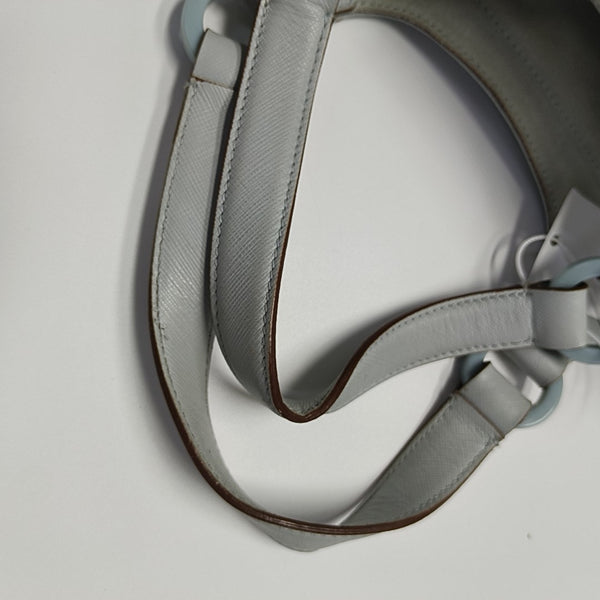 Suede Top Handle Bag Blue