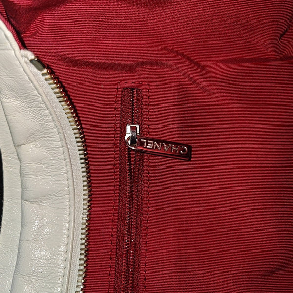 GABRIELLE Large Quilted Calfskin White
