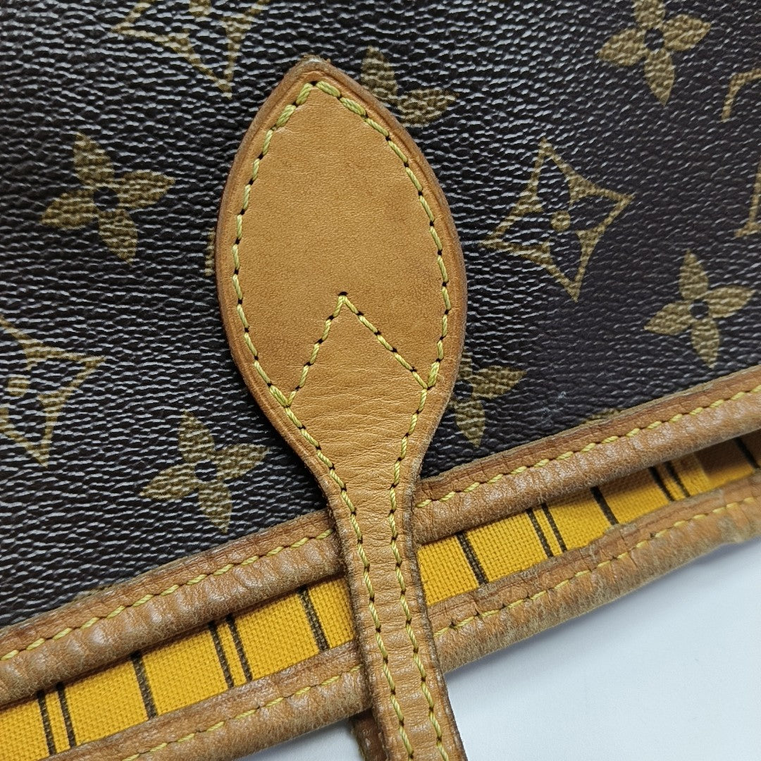 NEVERFULL GM Monogram Coated Canvas Brown
