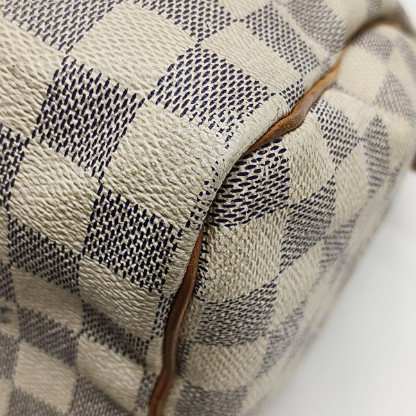 SPEEDY 25 Damier Azur Coated Canvas White