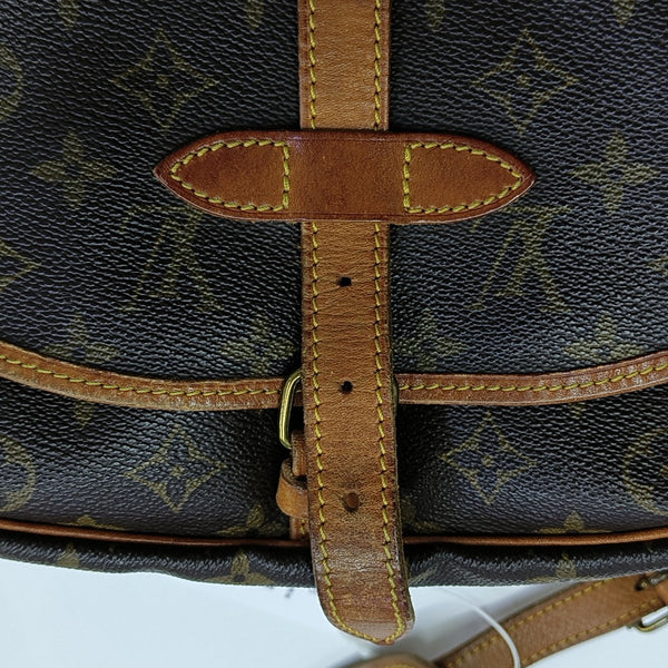 SAUMUR 30 Monogram Coated Canvas Brown