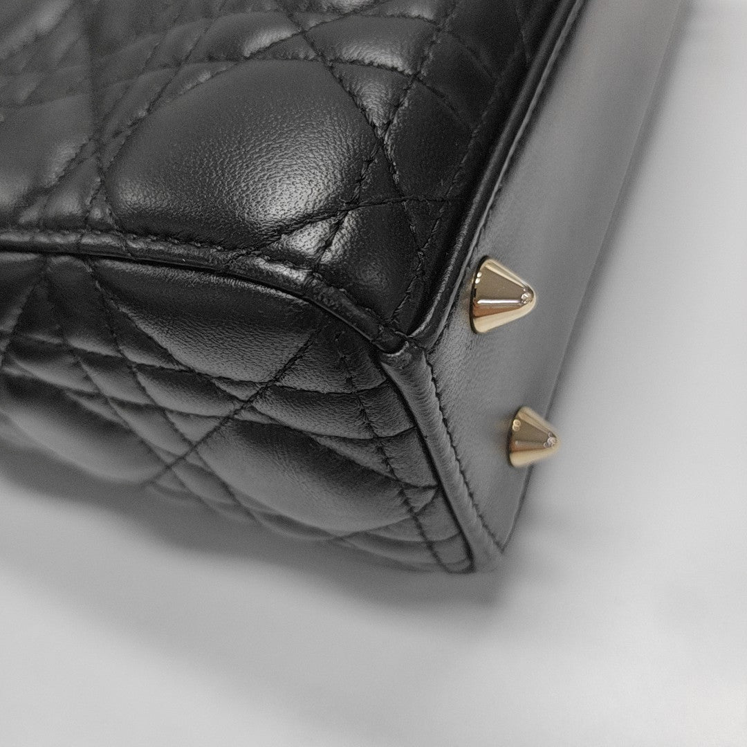 Lady Dior Small Cannage Lambskin Black