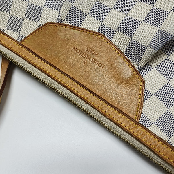 SIRACUSA PM Damier Azur Coated Canvas White