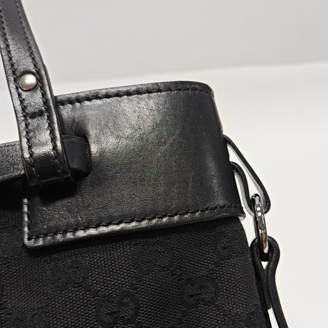 Monogram Canvas Tote Bag Black