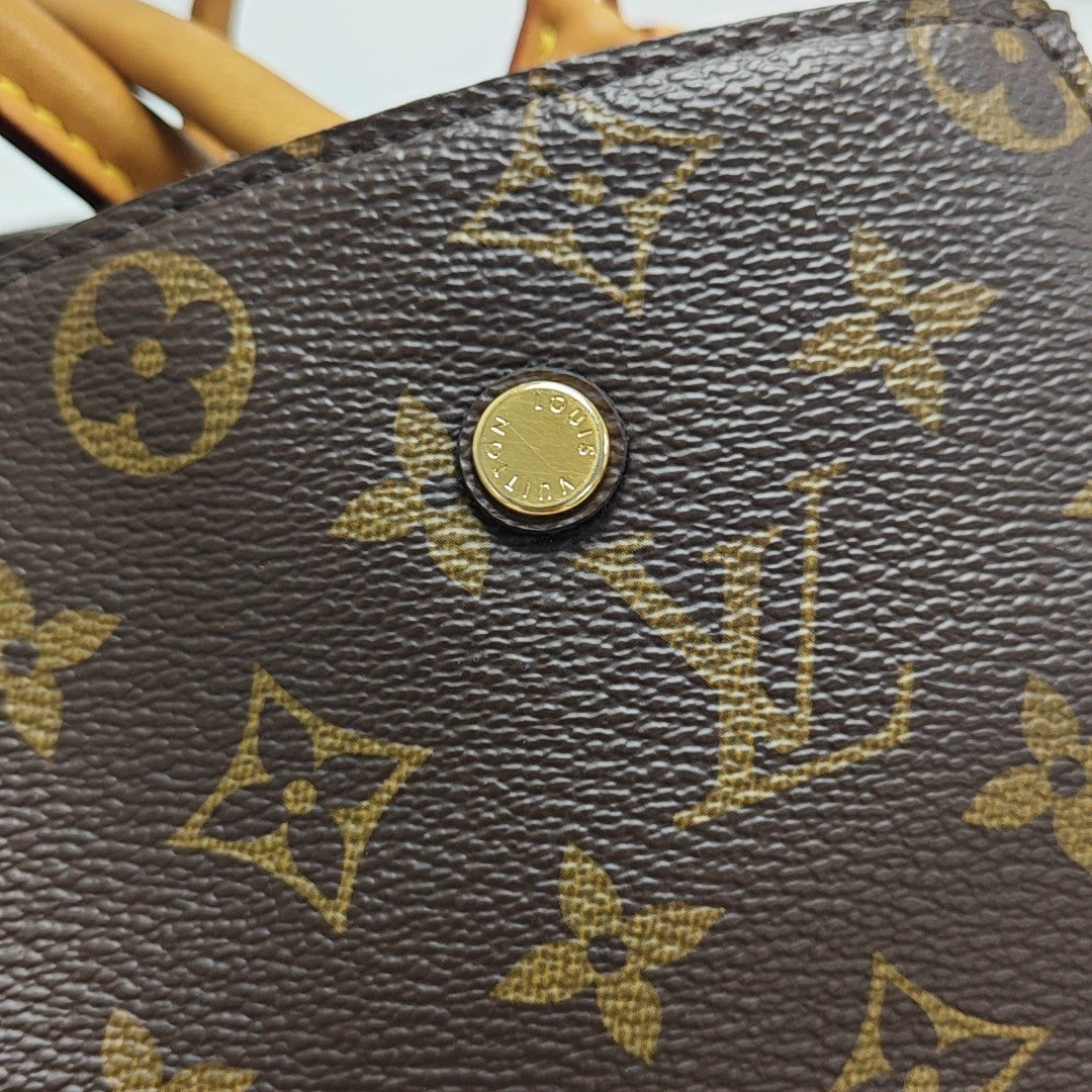 MONTAIGNE Monogram Coated Canvas Brown