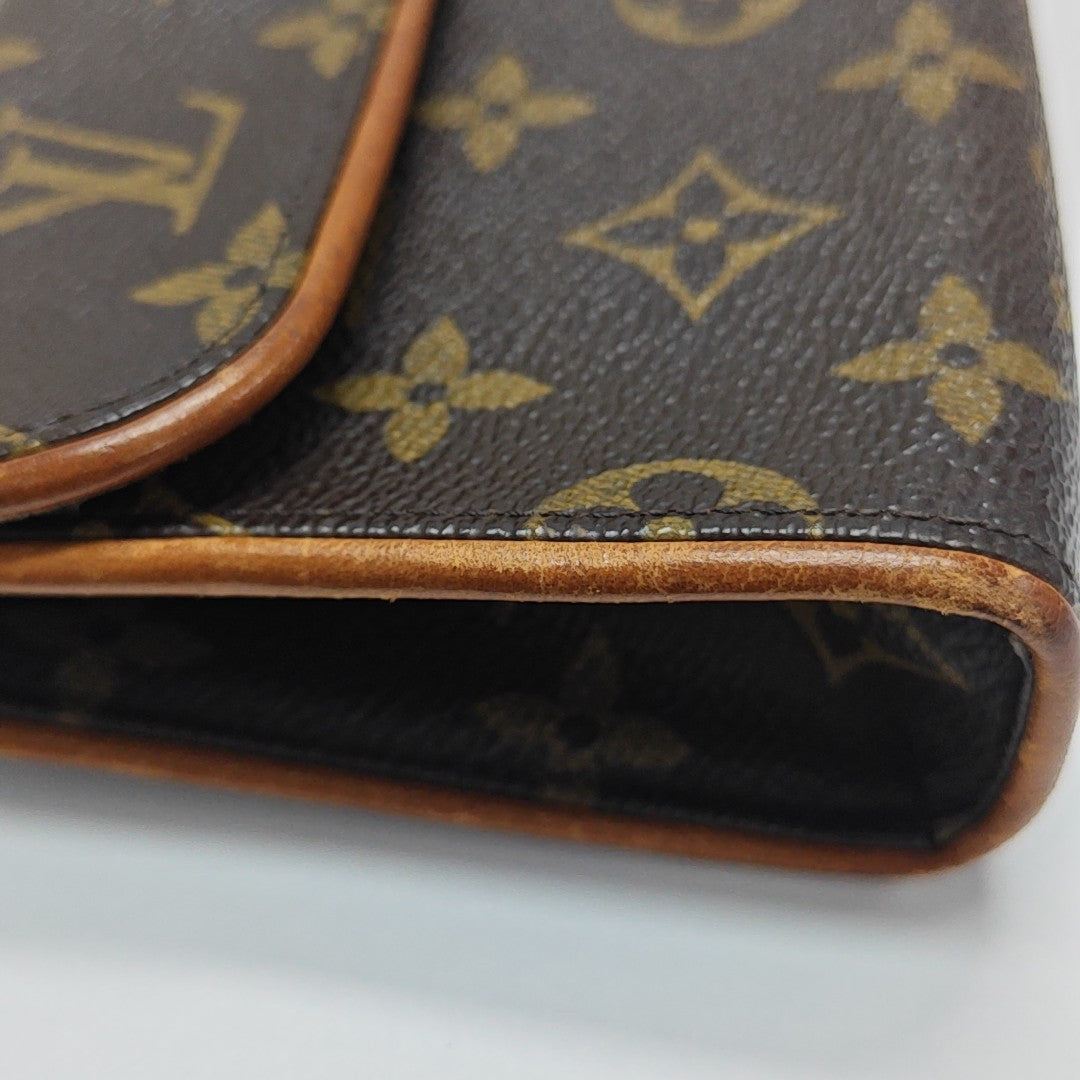 FLORENTINE Monogram Coated Canvas Brown