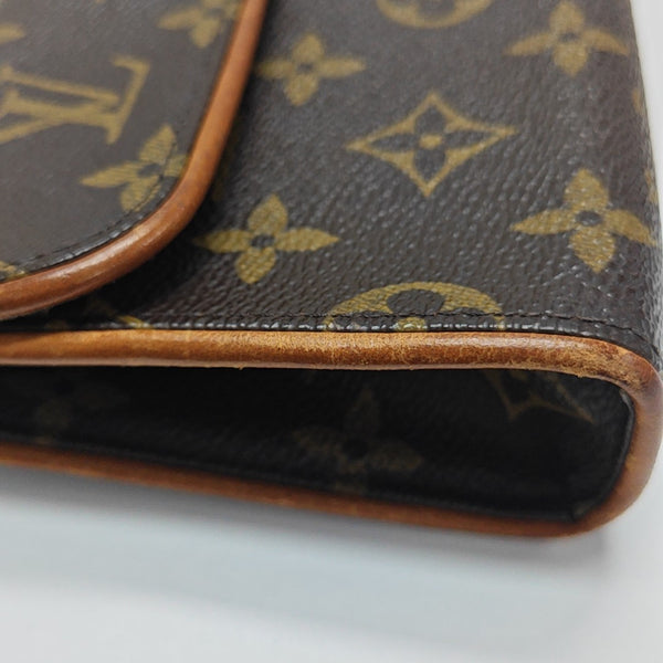 FLORENTINE Monogram Coated Canvas Brown