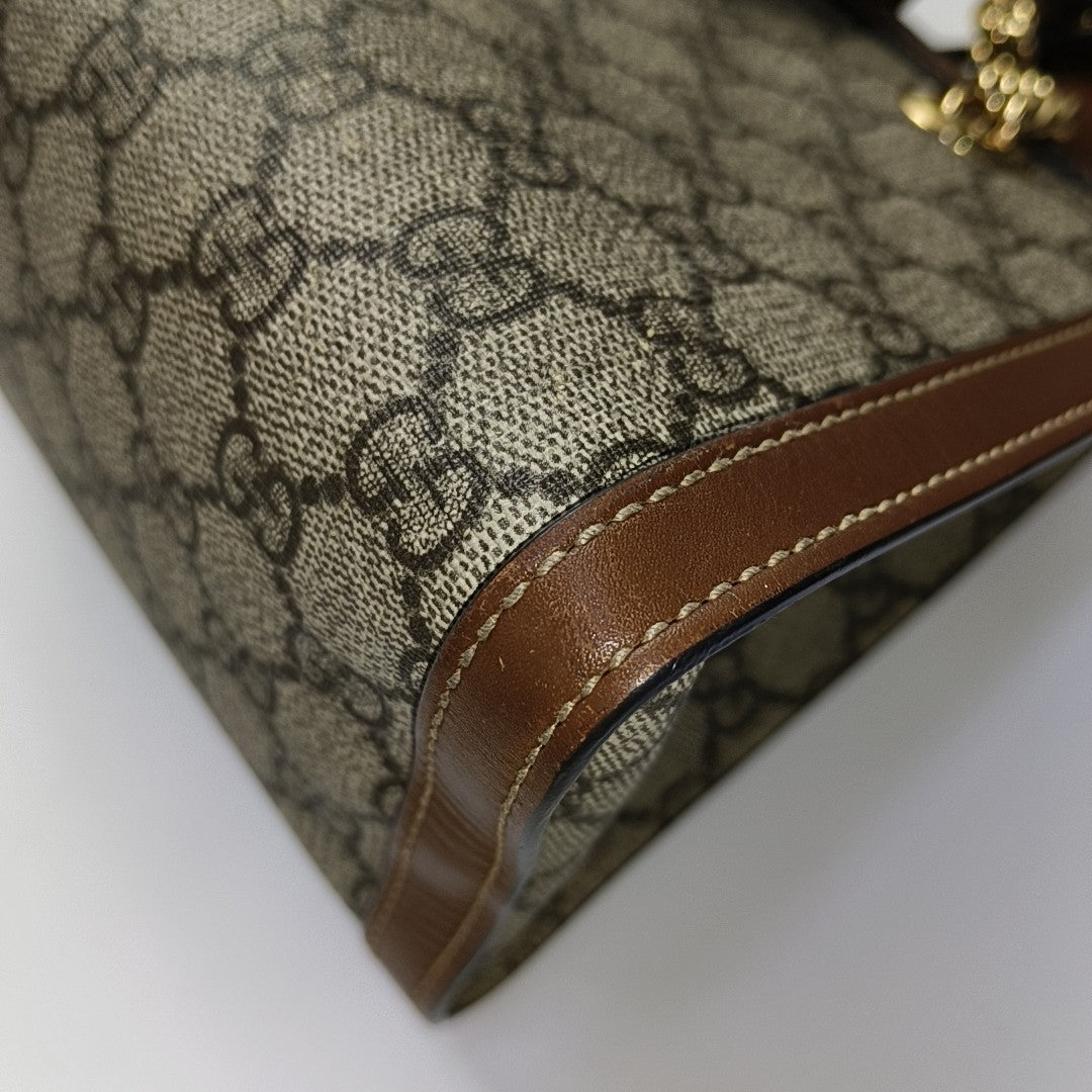 Padlock Small Monogram Coated Canvas Beige