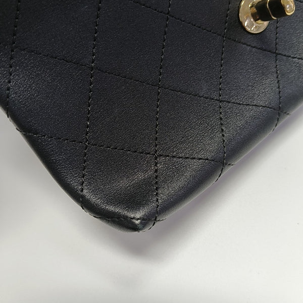 Quilted Calfskin Shoulder Bag Black