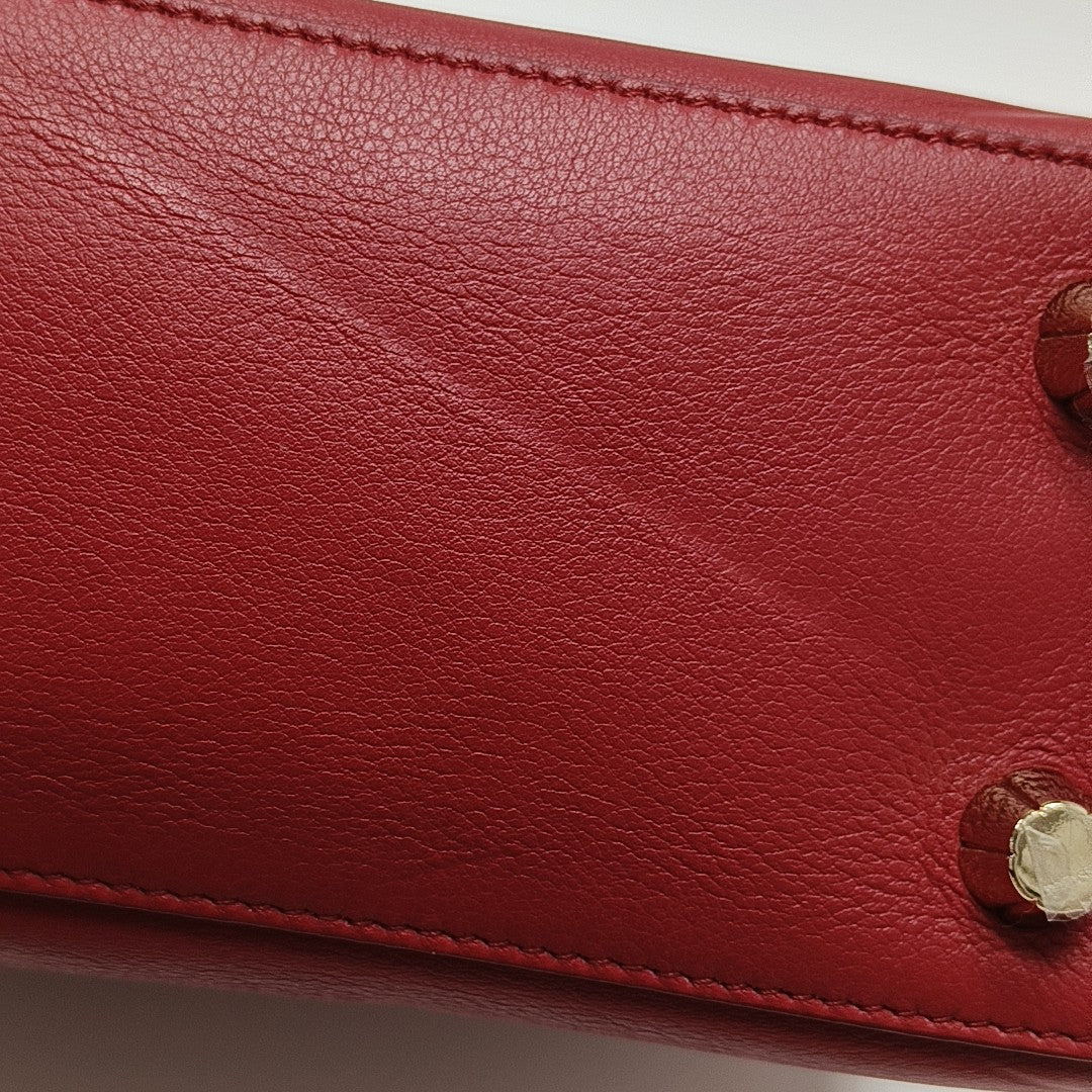 Calfskin Tote Bag Red