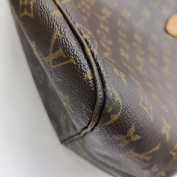 NEVERFULL GM Monogram Coated Canvas Brown