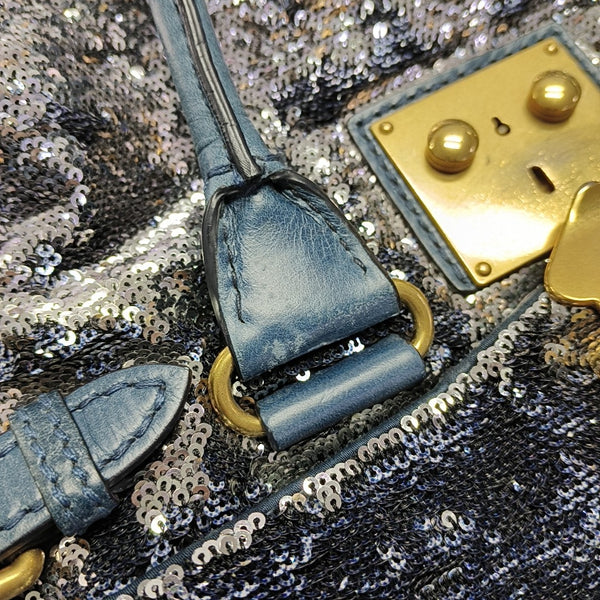 Sequins Tote Bag Blue