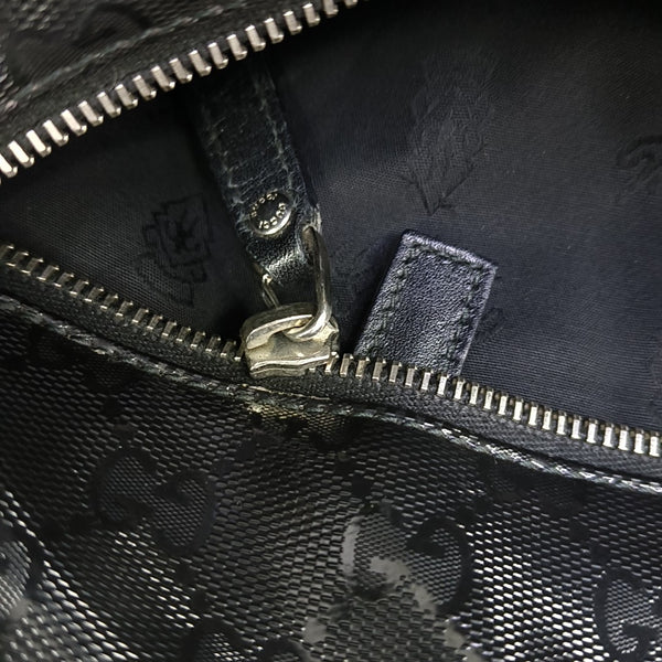 Rania Monogram Coated Canvas Black