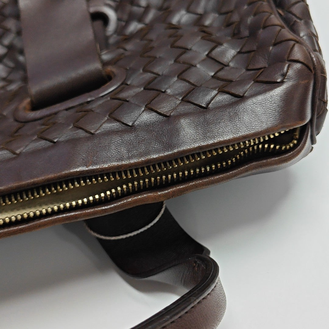 Calfskin Top Handle Bag Brown
