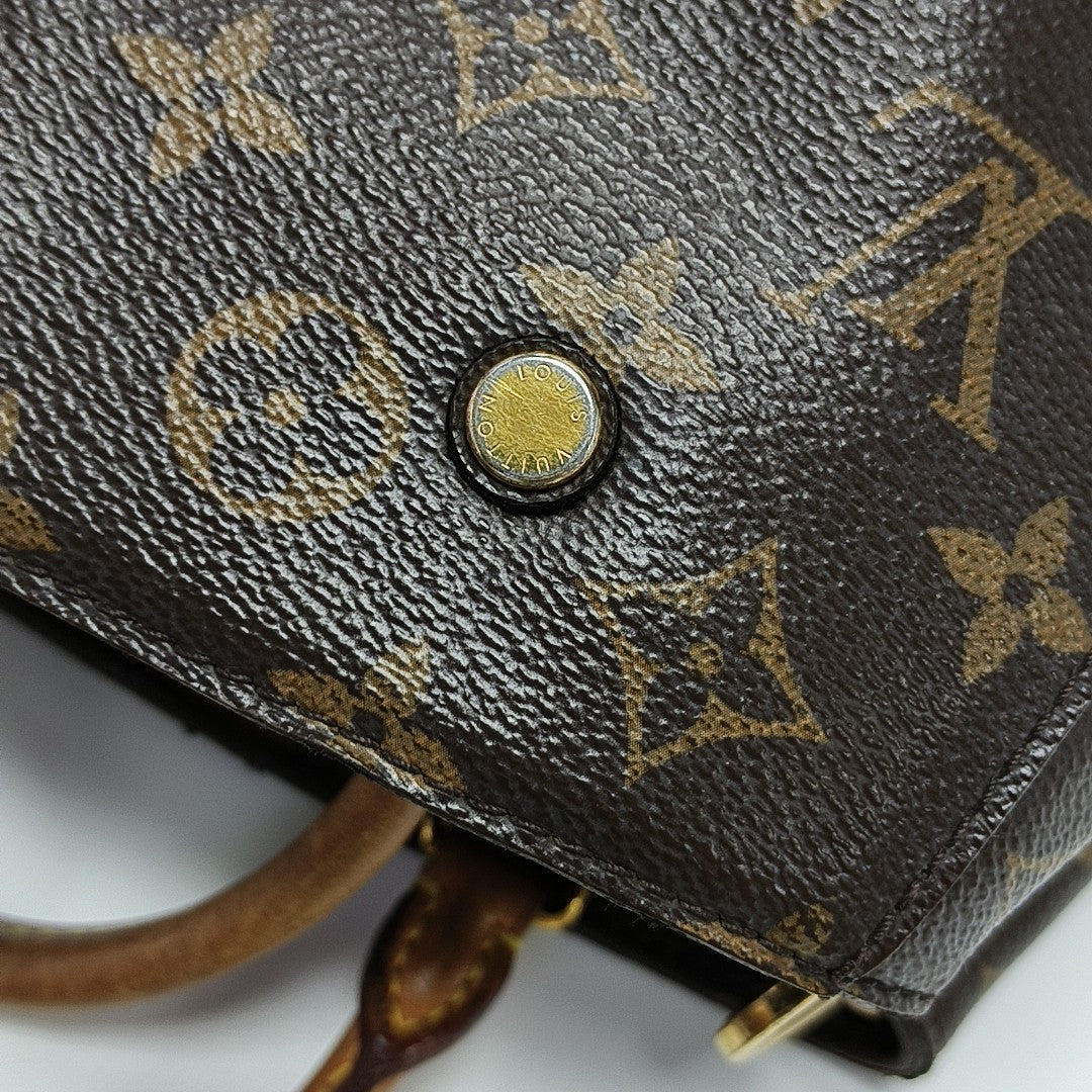 MONTAIGNE BB Monogram Coated Canvas Brown