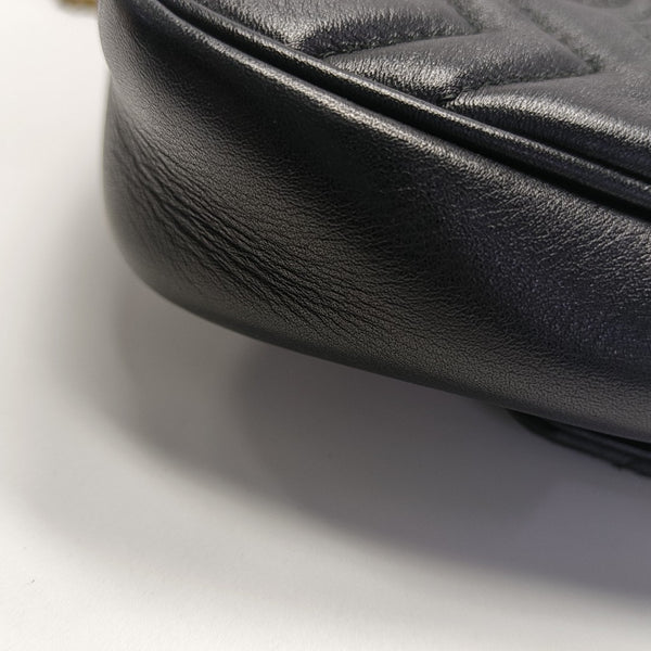 GG Marmont Mini Quilted Calfskin Black