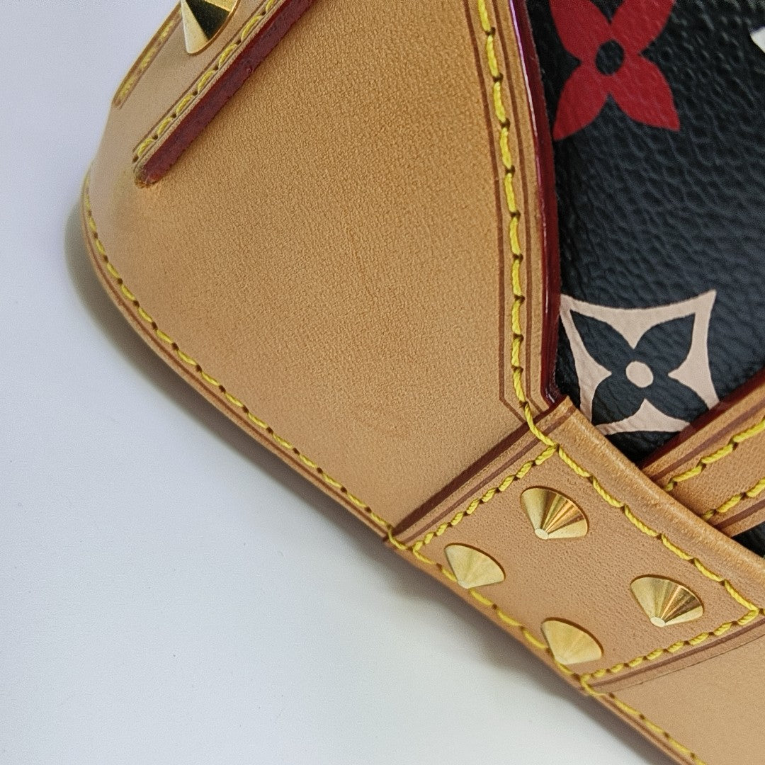 LV × TM SHARLEEN MM Monogram Coated Canvas Black
