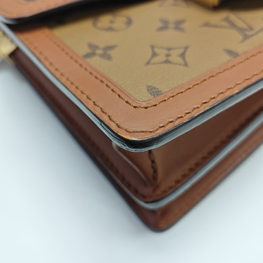 DAUPHINE MM Monogram Coated Canvas Brown