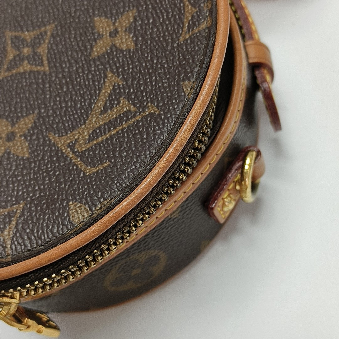 BOITE CHAPEAU Mini Monogram Coated Canvas Brown