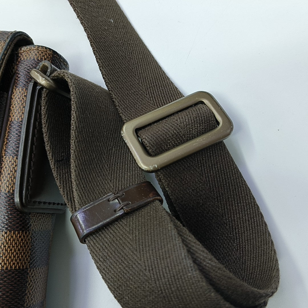 BROOKLYN Damier Ebene Coated Canvas Brown