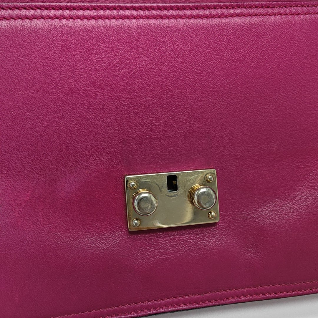 Calfskin Shoulder Bag Purple