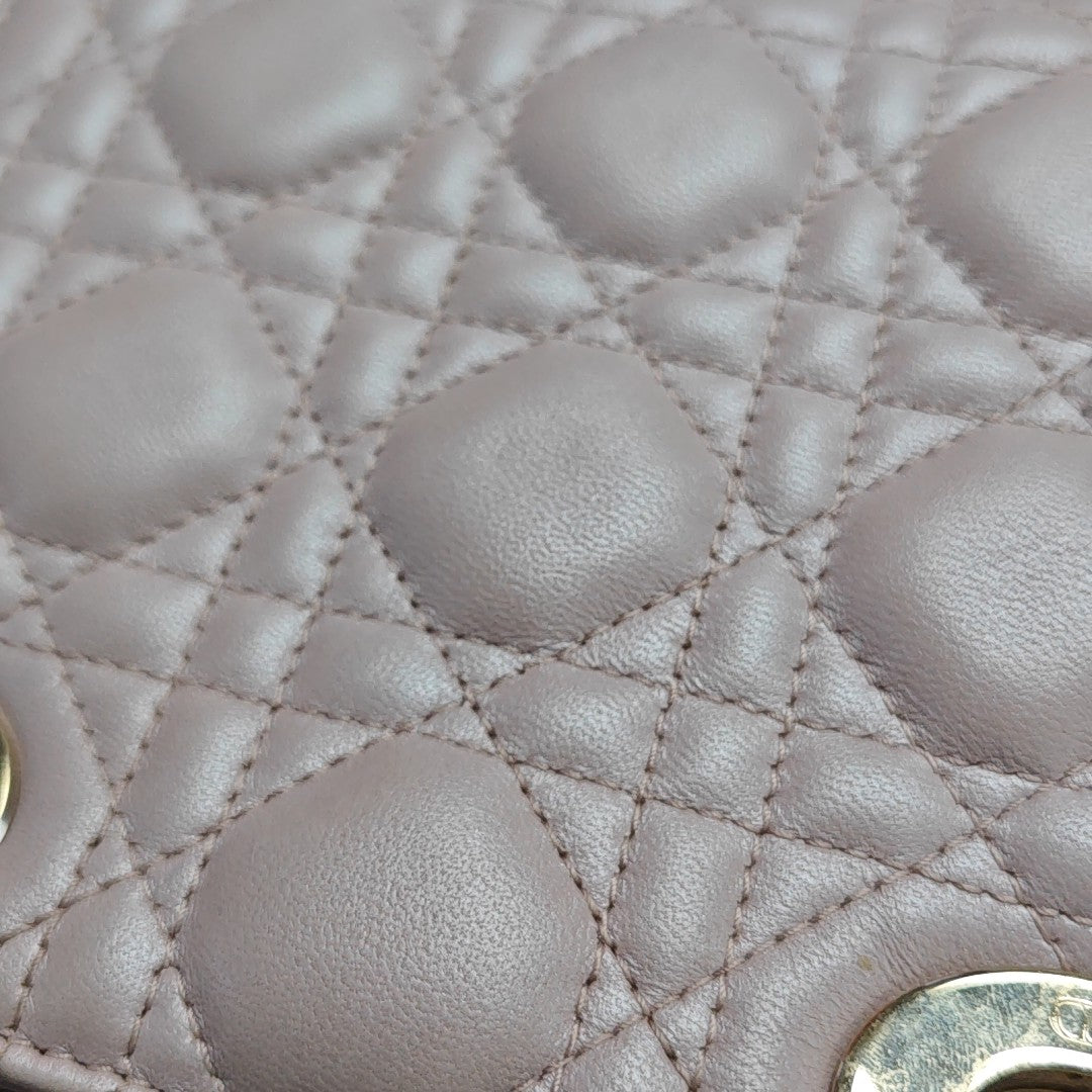 Lady Dior Mini Cannage Lambskin Pink