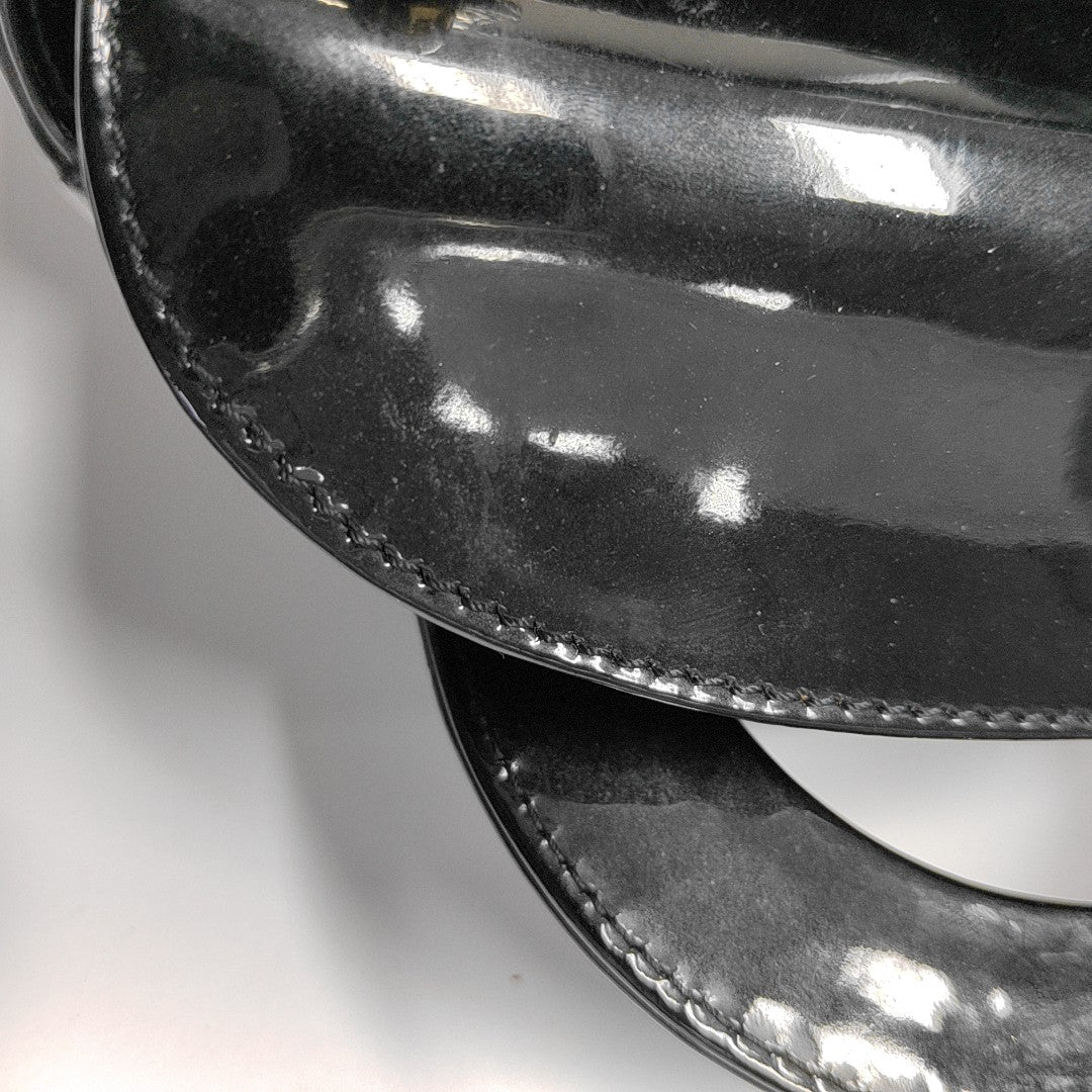 Lady Dior Mini Cannage Patent Leather Black