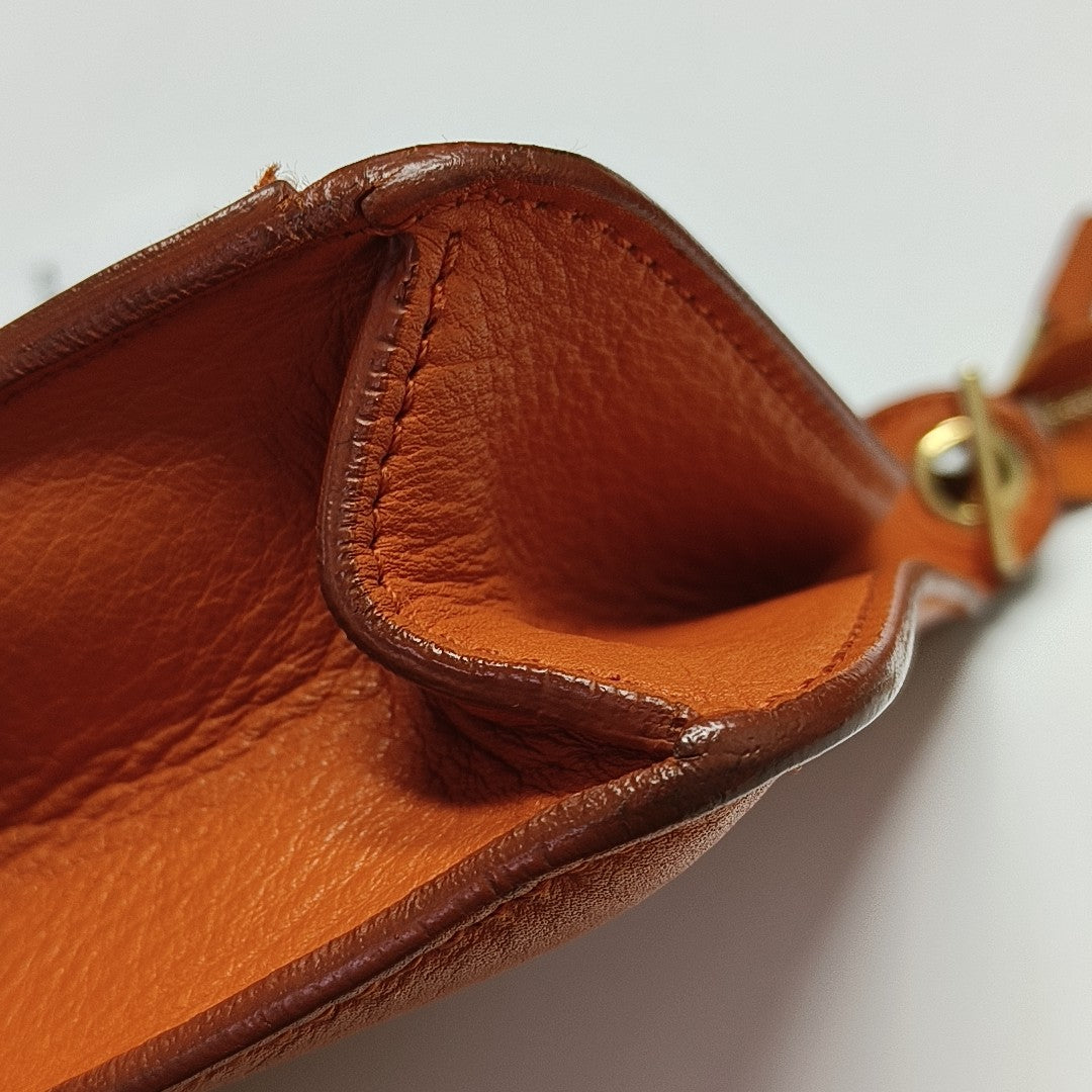 Calfskin Crossbody Bag Orange