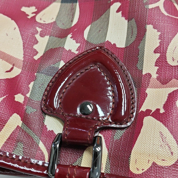Coated Canvas Tote Bag Red