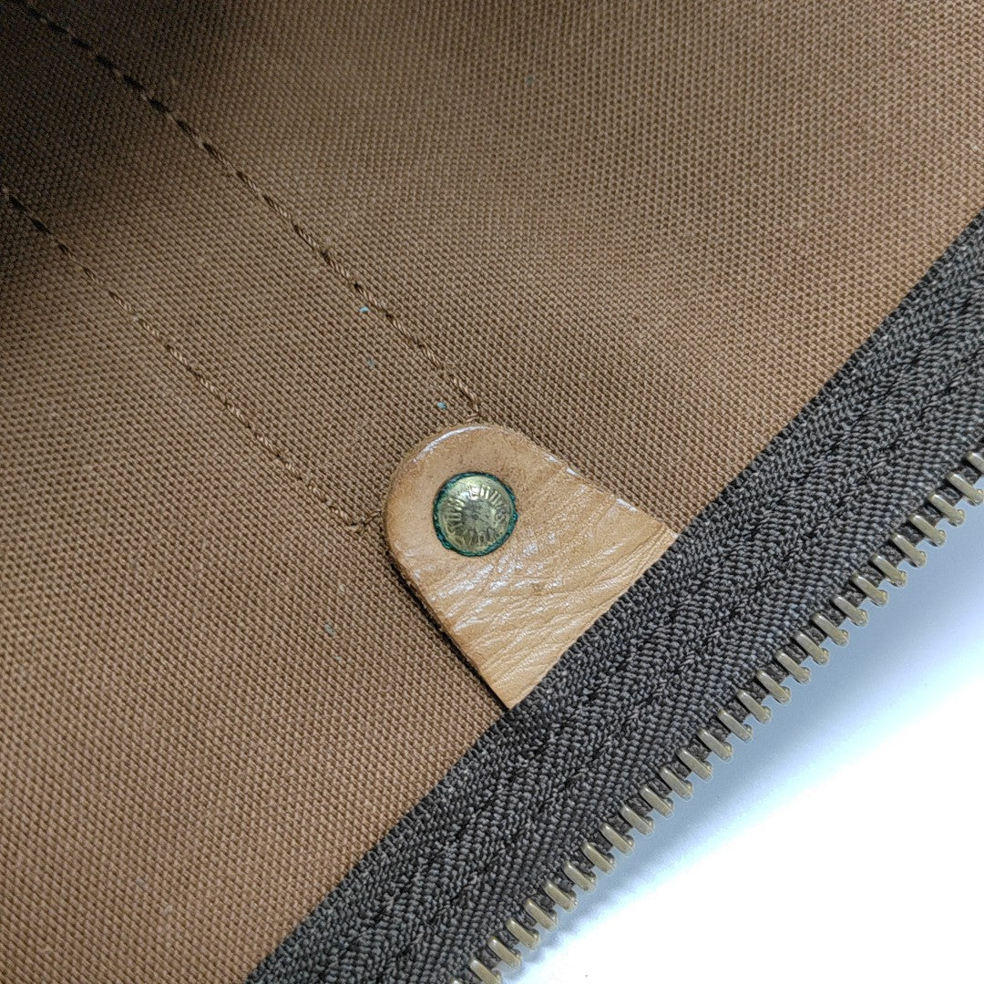 KEEPALL 60 Monogram Coated Canvas Brown