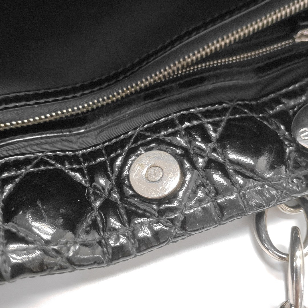 Dior Soft Cannage Patent Leather Black