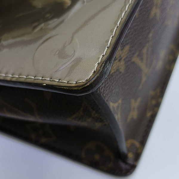 SPRING STREET Monogram Patent Leather Gray