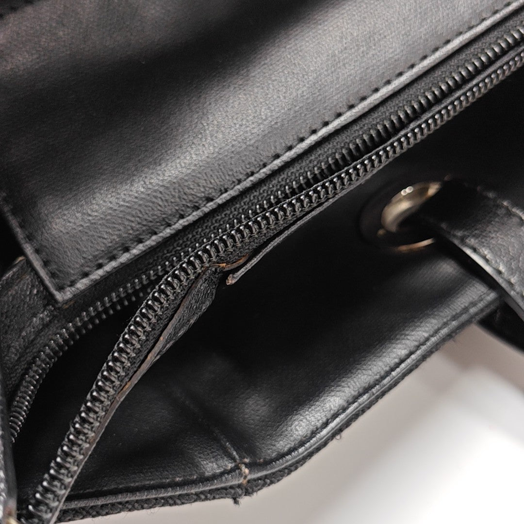 PARIS BIARRITZ Large Quilted Coated Canvas Black