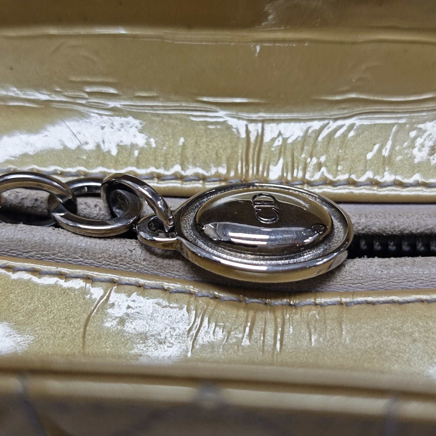 Lady Dior Medium Cannage Patent Leather Yellow