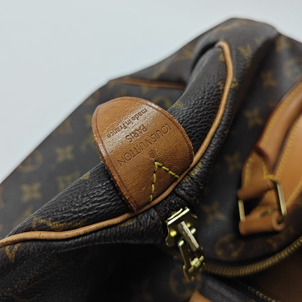 KEEPALL 45 Monogram Coated Canvas Brown