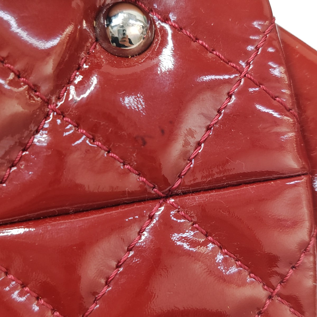 Quilted Calfskin Tote Bag Red