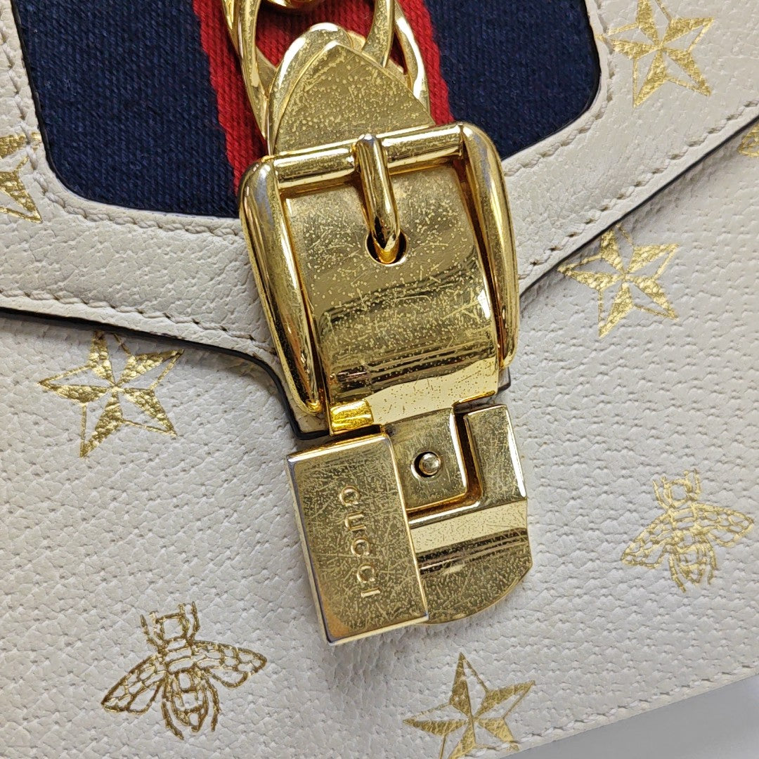 Sylvie Mini Calfskin White