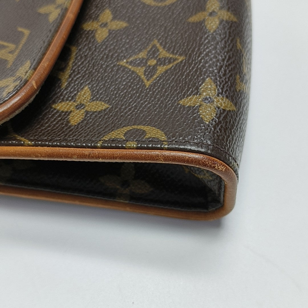 FLORENTINE Monogram Coated Canvas Brown