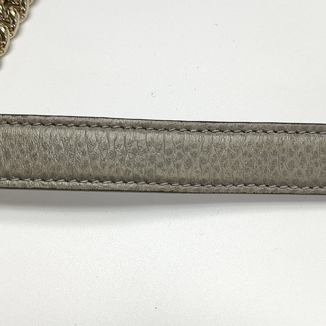 Interlocking G Large Calfskin Gray