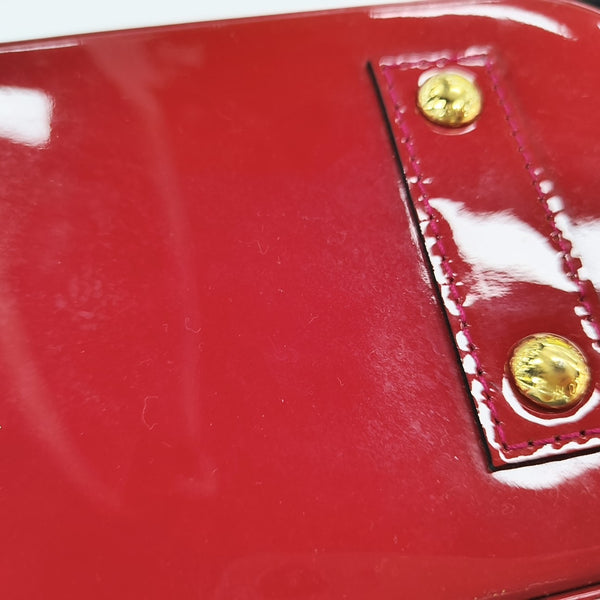 ALMA BB Monogram Patent Leather Red