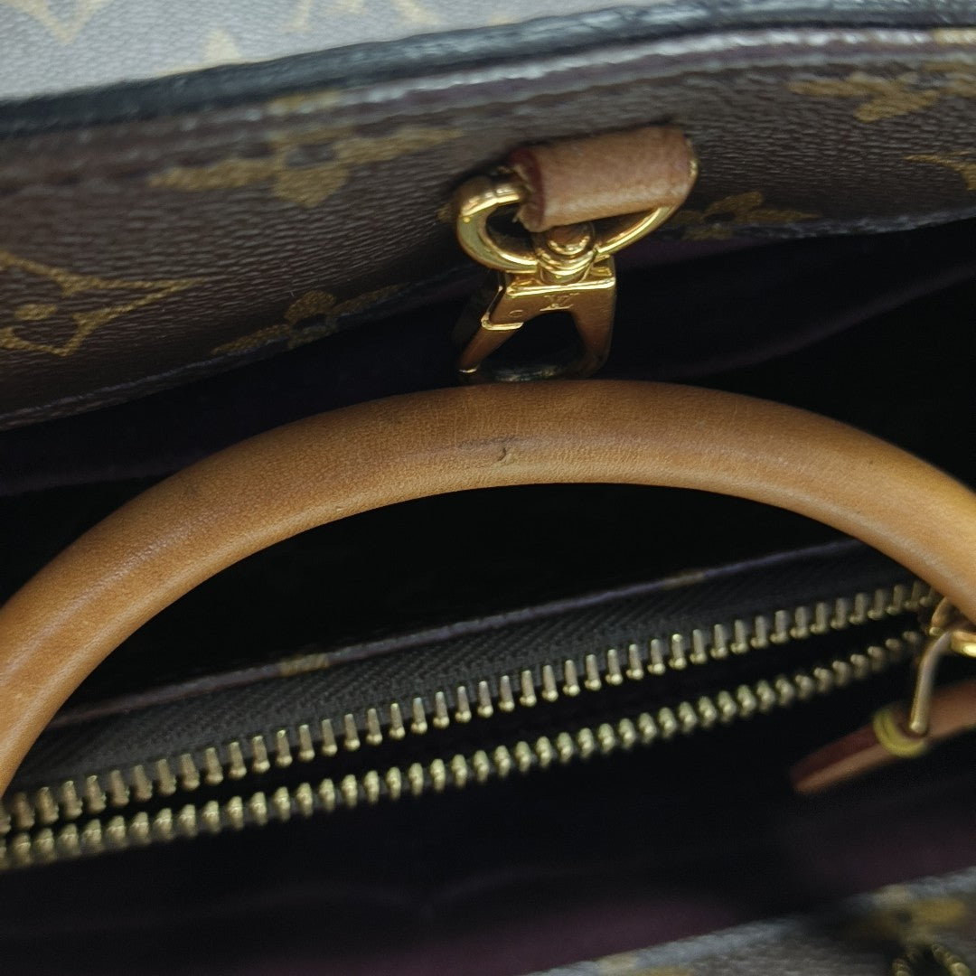 MONTAIGNE Monogram Coated Canvas Brown