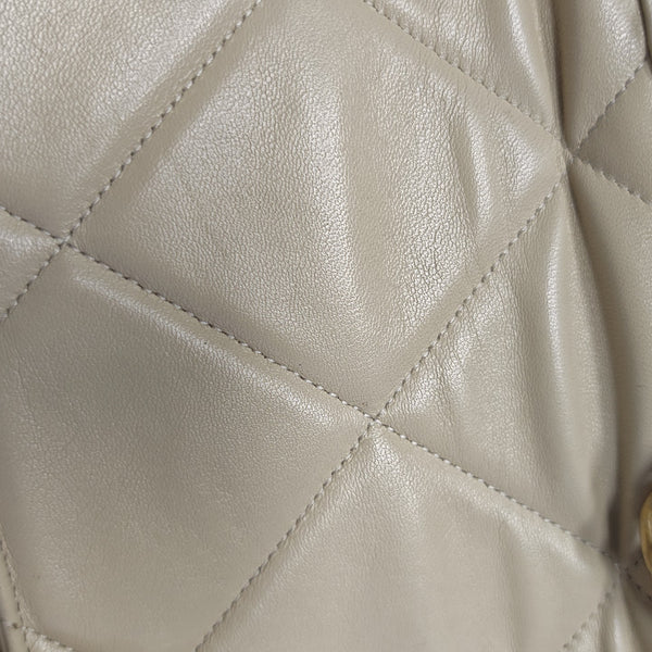 CHANEL 19 WOC Quilted Lambskin Beige