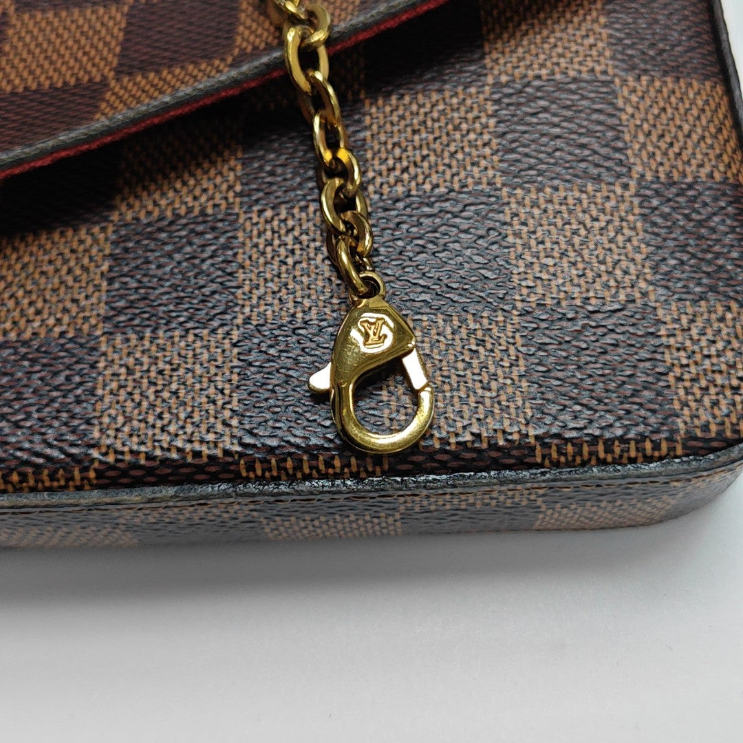 FÉLICIE Damier Ebene Coated Canvas Brown