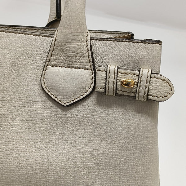 The Banner Small Calfskin Beige