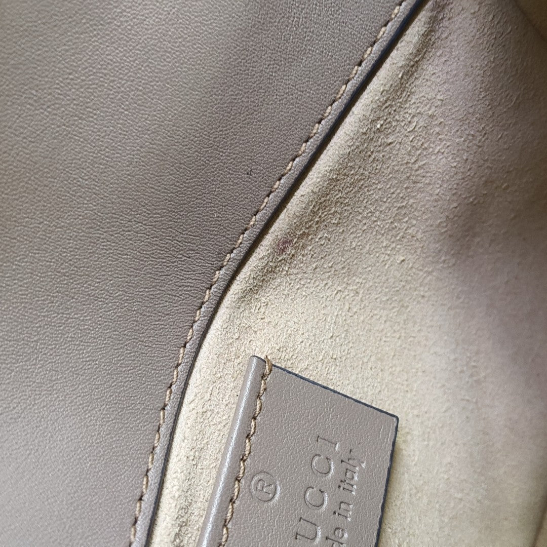 GG Marmont Mini Quilted Calfskin Beige