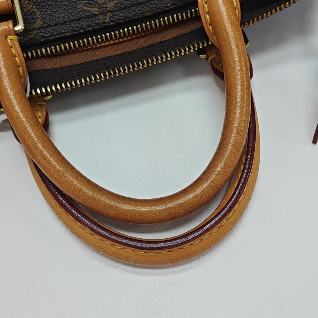 SPEEDY 25 Monogram Coated Canvas Brown