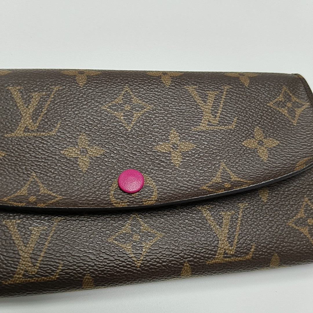 EMILIE Monogram Coated Canvas Brown Wallet