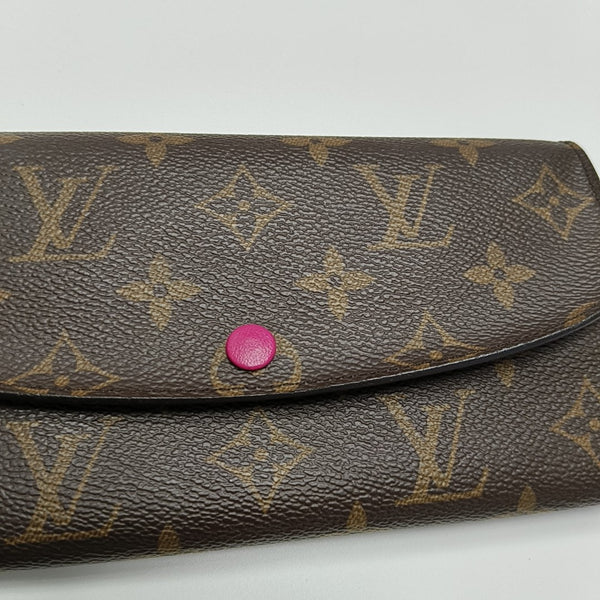 EMILIE Monogram Coated Canvas Brown Wallet