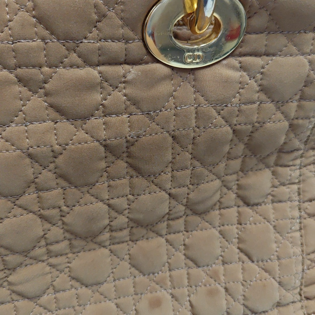 Lady Dior Medium Cannage Fabric Brown